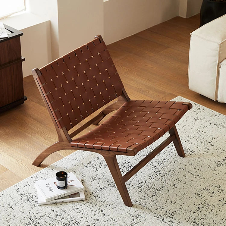 Stylish Faux Leather Lounge Chair – Modern Design for Cozy Living Spaces fme-3131