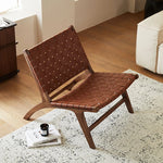 Stylish Faux Leather Lounge Chair – Modern Design for Cozy Living Spaces fme-3131