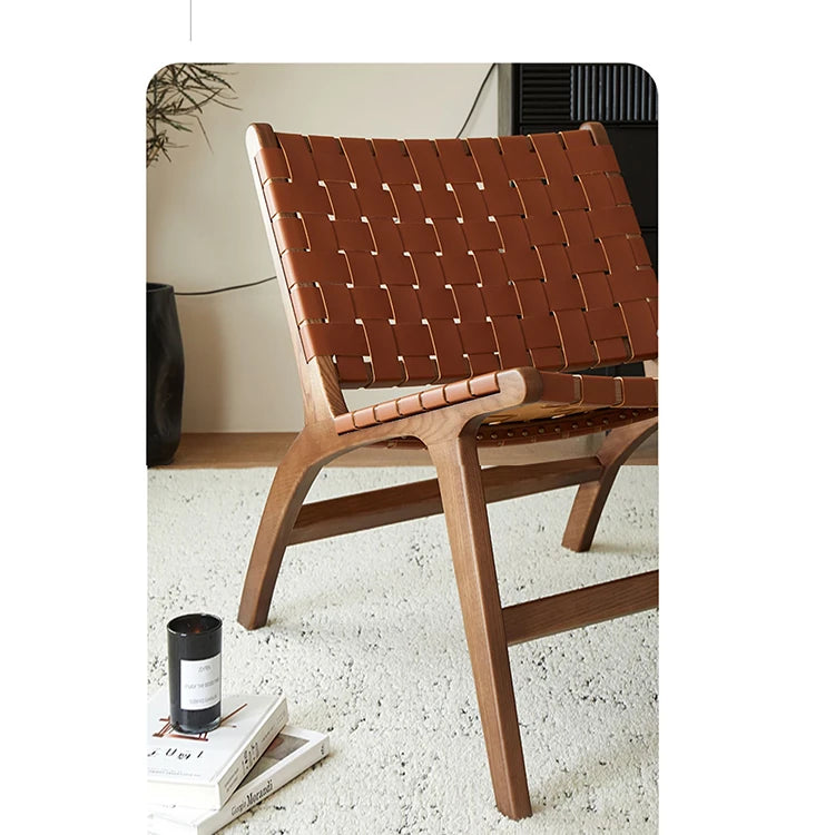 Stylish Faux Leather Lounge Chair – Modern Design for Cozy Living Spaces fme-3131