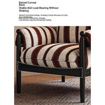 Stylish Ash Wood Armchair with Striped Chenille Upholstery - Perfect for Modern Living Rooms! fme-3135