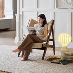 Stylish Cashmere Ash Wood Chair for Cozy Living Spaces - Perfect for Reading and Relaxation fme-3136