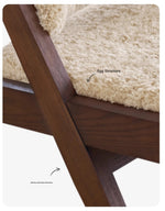 Stylish Cashmere Ash Wood Chair for Cozy Living Spaces - Perfect for Reading and Relaxation fme-3136