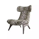 Stylish Corduroy Zebra Print Accent Chair for Modern Living Spaces - Eye-Catching Design and Comfort fme-3138