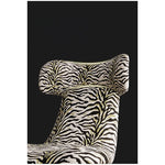 Stylish Corduroy Zebra Print Accent Chair for Modern Living Spaces - Eye-Catching Design and Comfort fme-3138
