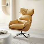 Stylish Faux Leather Down Lounge Chair – Modern Comfort with a Chic Design fme-3139