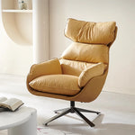 Stylish Faux Leather Down Lounge Chair – Modern Comfort with a Chic Design fme-3139