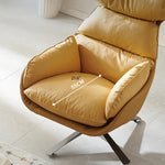Stylish Faux Leather Down Lounge Chair – Modern Comfort with a Chic Design fme-3139