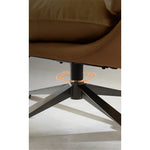 Stylish Faux Leather Down Lounge Chair – Modern Comfort with a Chic Design fme-3139