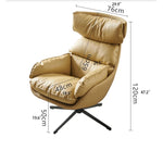 Stylish Faux Leather Down Lounge Chair – Modern Comfort with a Chic Design fme-3139