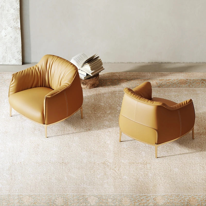 Stylish Solid Wood Chair with PU Leather Upholstery and Gold Legs - Modern Comfort for Your Home fmfd-5053