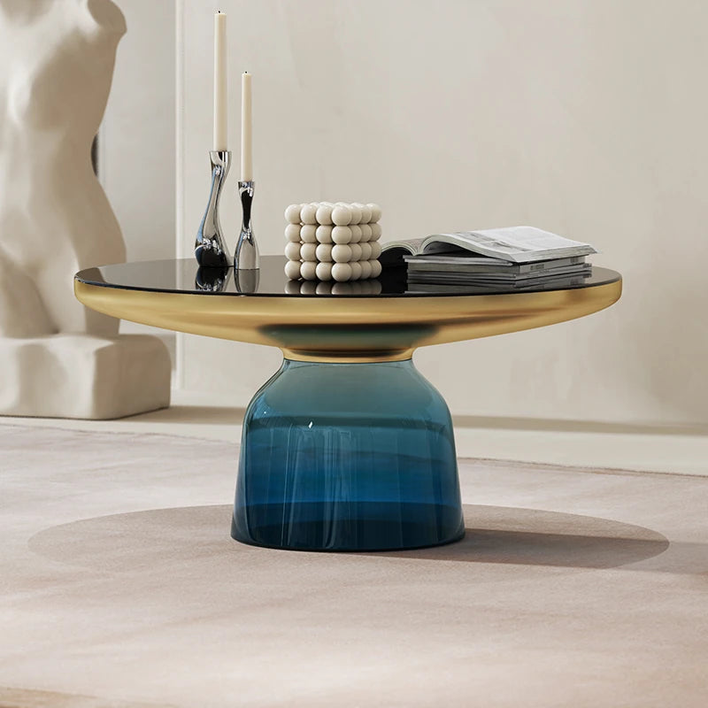 Stylish Tempered Glass Tea Table Set - Modern Living Room Accent Furniture for Chic Interiors fmfd-5054