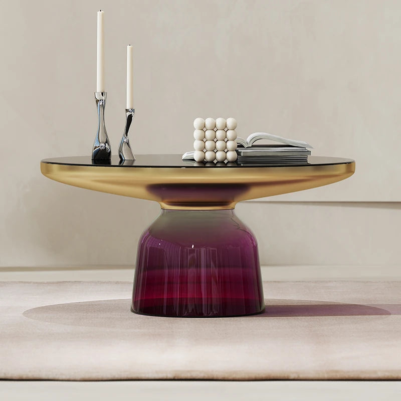 Stylish Tempered Glass Tea Table Set - Modern Living Room Accent Furniture for Chic Interiors fmfd-5054