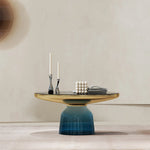 Stylish Tempered Glass Tea Table Set - Modern Living Room Accent Furniture for Chic Interiors fmfd-5054