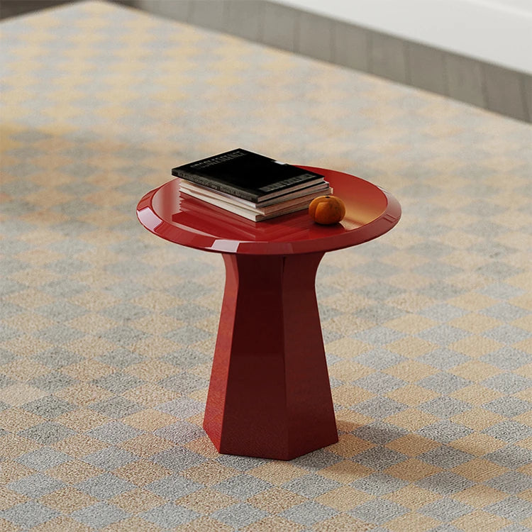 Stylish Modern Red Tea Table with Multi-layer Board Design for Living Room Decor fmfd-5055