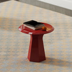 Stylish Modern Red Tea Table with Multi-layer Board Design for Living Room Decor fmfd-5055
