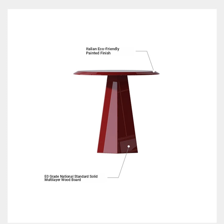 Stylish Modern Red Tea Table with Multi-layer Board Design for Living Room Decor fmfd-5055
