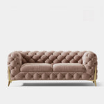 Chic Blue Velvet Sofa with Pine Stainless Frame - Modern Design for Cozy Living Rooms fmfd-5060