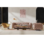 Chic Blue Velvet Sofa with Pine Stainless Frame - Modern Design for Cozy Living Rooms fmfd-5060