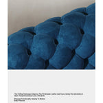 Chic Blue Velvet Sofa with Pine Stainless Frame - Modern Design for Cozy Living Rooms fmfd-5060
