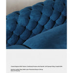Chic Blue Velvet Sofa with Pine Stainless Frame - Modern Design for Cozy Living Rooms fmfd-5060