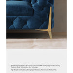 Chic Blue Velvet Sofa with Pine Stainless Frame - Modern Design for Cozy Living Rooms fmfd-5060