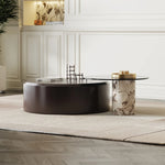 Stylish Multi-Layer Board Tea Table with Tempered Glass Top – Modern Coffee Table for Living Room Décor fmfd-5061