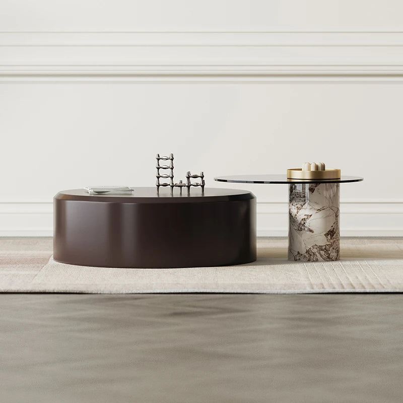 Stylish Multi-Layer Board Tea Table with Tempered Glass Top – Modern Coffee Table for Living Room Décor fmfd-5061