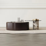 Stylish Multi-Layer Board Tea Table with Tempered Glass Top – Modern Coffee Table for Living Room Décor fmfd-5061