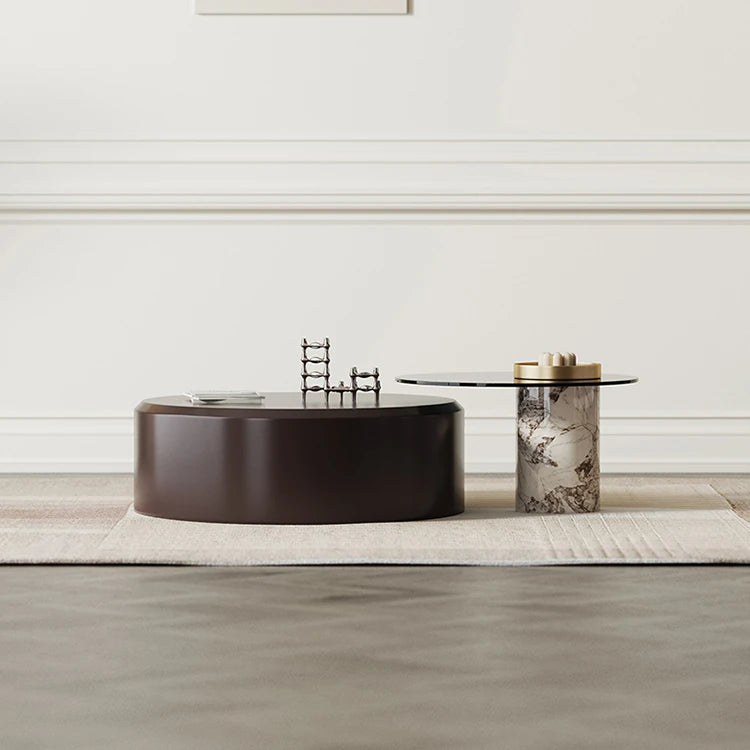 Stylish Multi-Layer Board Tea Table with Tempered Glass Top – Modern Coffee Table for Living Room Décor fmfd-5061