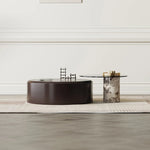 Stylish Multi-Layer Board Tea Table with Tempered Glass Top – Modern Coffee Table for Living Room Décor fmfd-5061