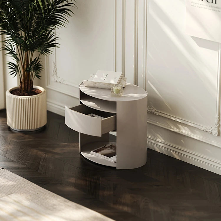 Sleek Modern Bedside Cupboard with Multi-Layer Board Design – Stylish Nightstand for Any Bedroom fmfd-5064