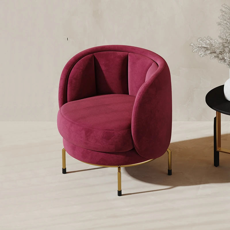 Modern Solid Wood Accent Chair in Stylish Burgundy - Perfect for Contemporary Living Spaces fmfd-5065