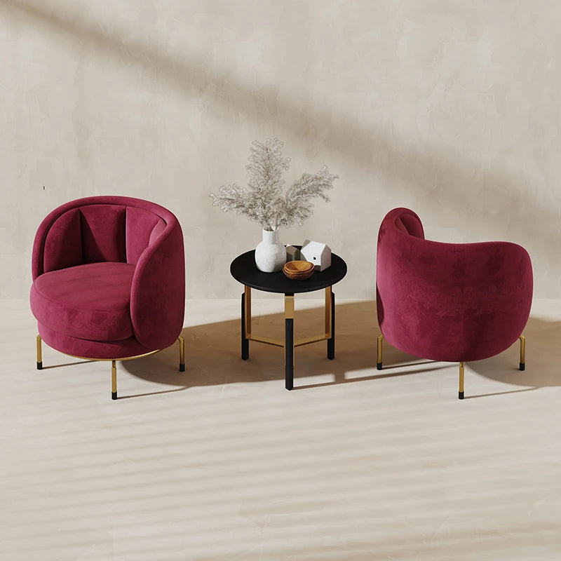 Modern Solid Wood Accent Chair in Stylish Burgundy - Perfect for Contemporary Living Spaces fmfd-5065