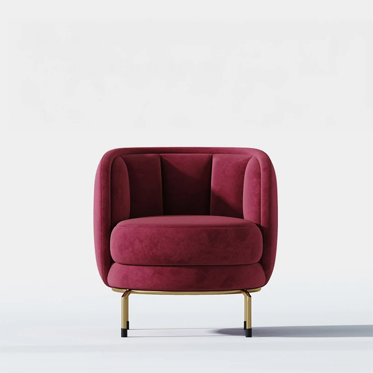 Modern Solid Wood Accent Chair in Stylish Burgundy - Perfect for Contemporary Living Spaces fmfd-5065