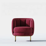 Modern Solid Wood Accent Chair in Stylish Burgundy - Perfect for Contemporary Living Spaces fmfd-5065