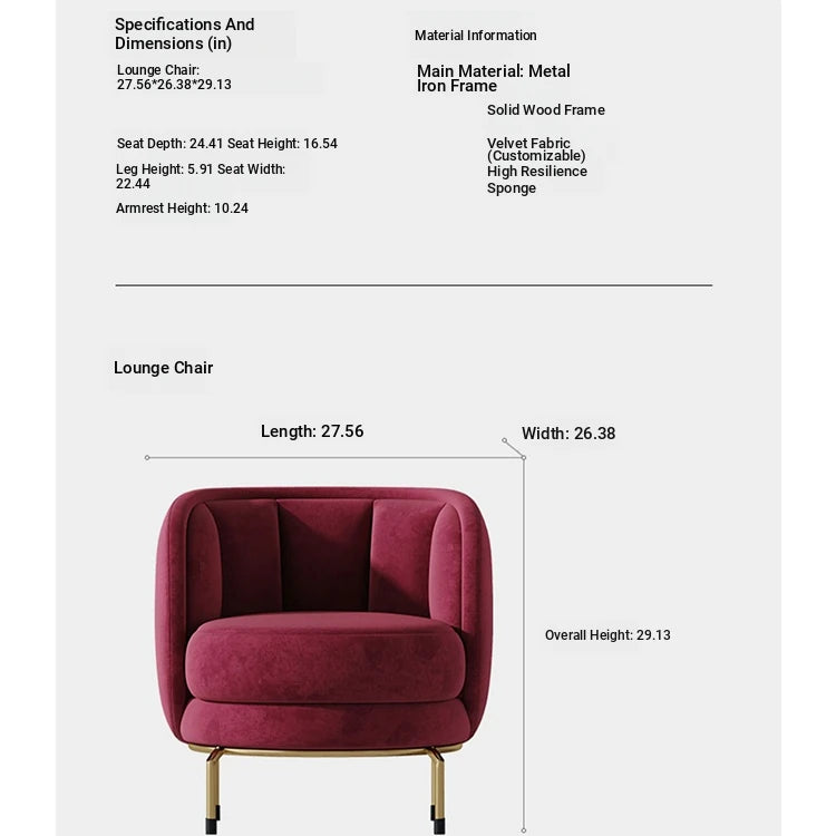 Modern Solid Wood Accent Chair in Stylish Burgundy - Perfect for Contemporary Living Spaces fmfd-5065