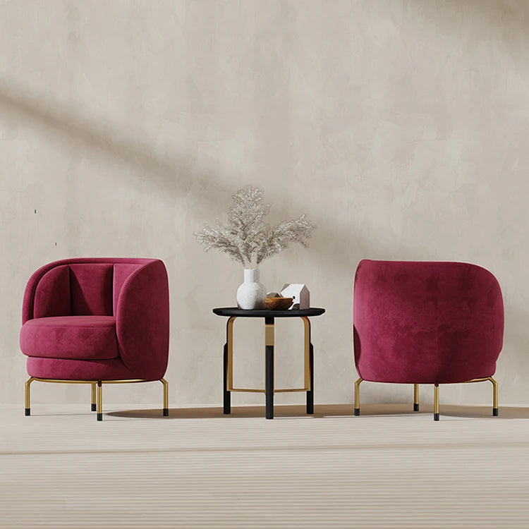 Modern Solid Wood Accent Chair in Stylish Burgundy - Perfect for Contemporary Living Spaces fmfd-5065