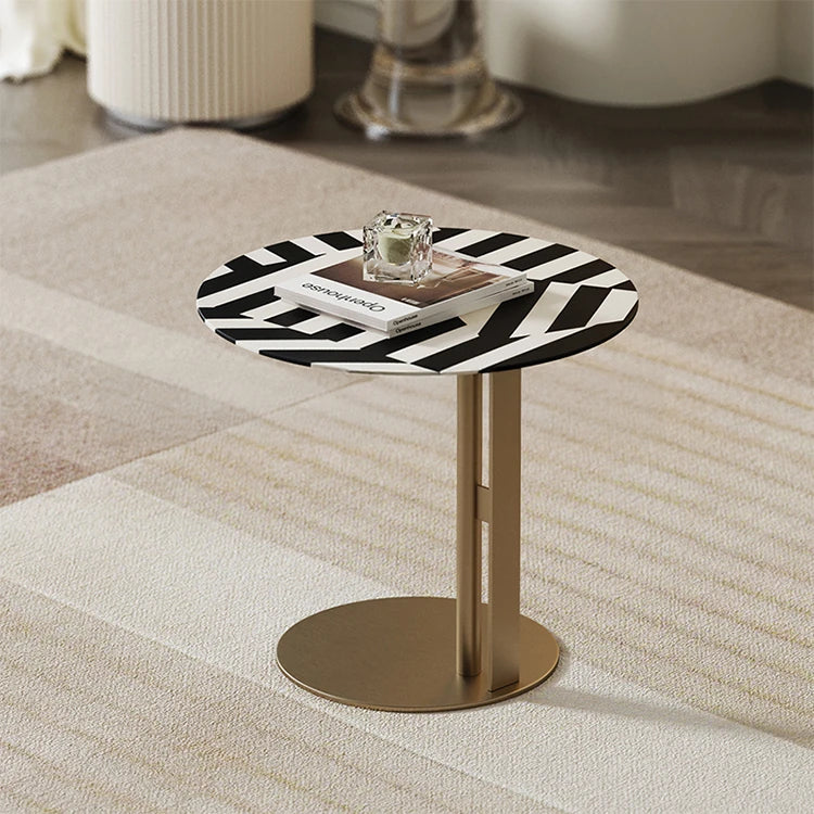 Modern Multi-Layer Board Tea Table with Stylish Black and White Design - Perfect for Living Room Decor fmfd-5066