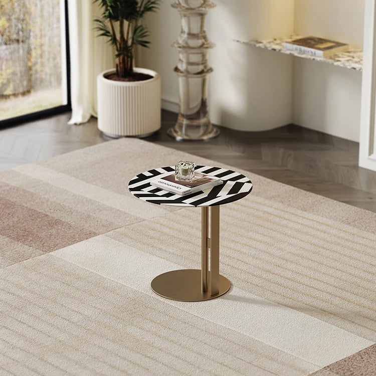 Modern Multi-Layer Board Tea Table with Stylish Black and White Design - Perfect for Living Room Decor fmfd-5066