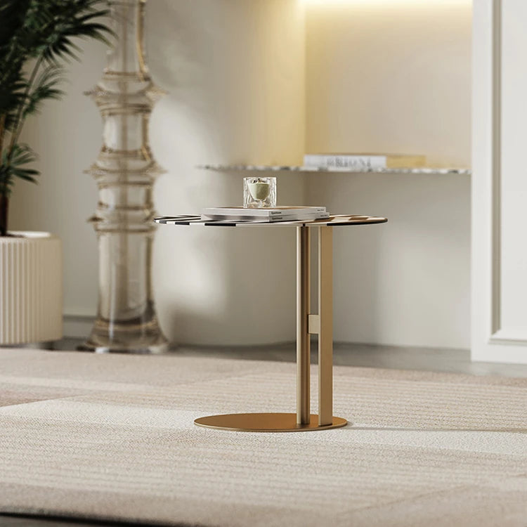 Modern Multi-Layer Board Tea Table with Stylish Black and White Design - Perfect for Living Room Decor fmfd-5066