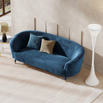 Elegant Blue Velvet Sofa with Pine Frame - Modern Comfort for Stylish Living Spaces fmfd-5070