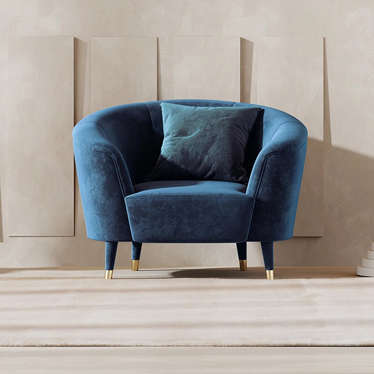 Elegant Blue Velvet Sofa with Pine Frame - Modern Comfort for Stylish Living Spaces fmfd-5070