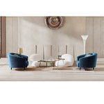 Elegant Blue Velvet Sofa with Pine Frame - Modern Comfort for Stylish Living Spaces fmfd-5070