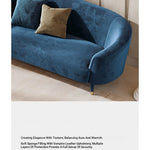 Elegant Blue Velvet Sofa with Pine Frame - Modern Comfort for Stylish Living Spaces fmfd-5070