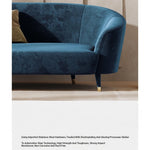 Elegant Blue Velvet Sofa with Pine Frame - Modern Comfort for Stylish Living Spaces fmfd-5070