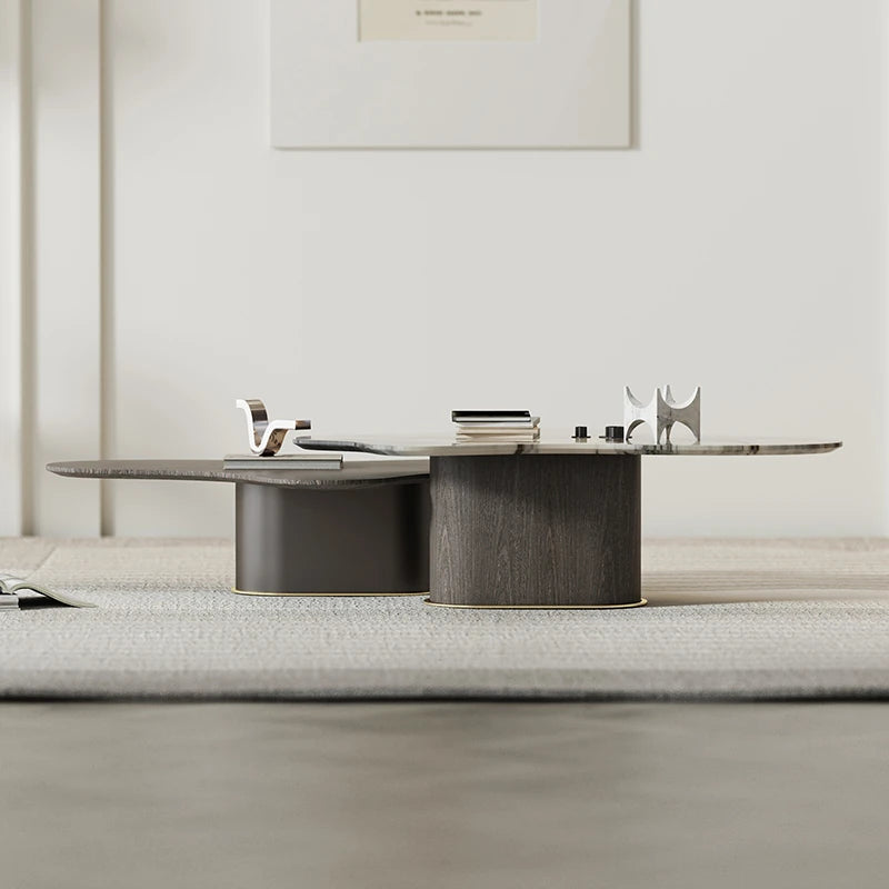 Stylish Marble Multi-Layer Coffee Table - Modern Design for Elegant Living Spaces fmfd-5075