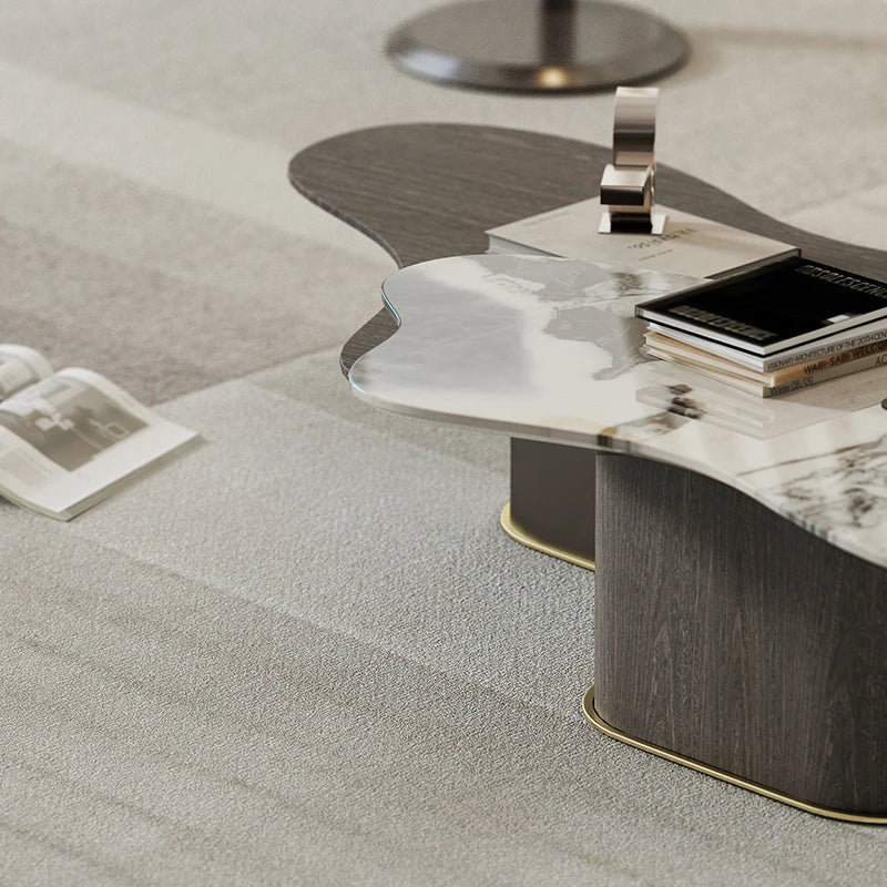 Stylish Marble Multi-Layer Coffee Table - Modern Design for Elegant Living Spaces fmfd-5075