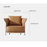 Stylish Solid Wood and Cowhide Leather Accent Chair - Modern Comfort for Your Living Room fmfd-5077