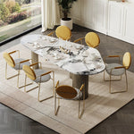 Stylish Modern Dining Chair - Comfortable Upholstered Design with Gold Accents - Perfect for Elegant Home Decor fmfd-5078-ch