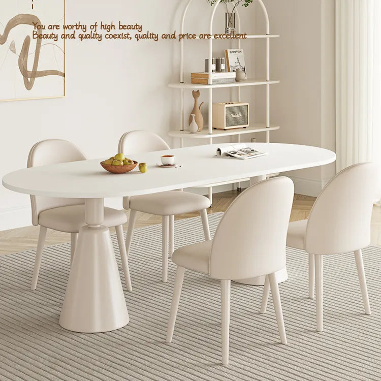 Modern Sintered Stone Dining Table with Faux Leather Finish – Elegant Design for a Stylish Home fmsf-2054